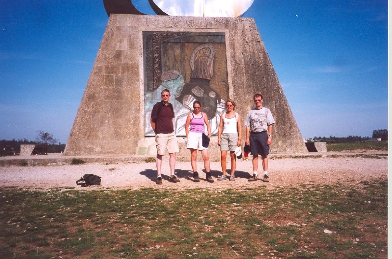 Vier dappere wandelaars: Gerard, Marian, Charlotte, Peter